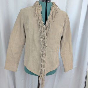 Ladies' Vintage Suede Fringed Jacket Small
